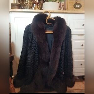 Yves Saint Laurent fur coat